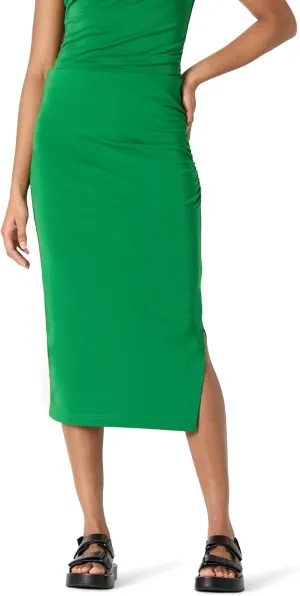 Amazon Essentials Women's Slim-Fit Ruched Matte Jersey Skirt (Top Sold Separately)