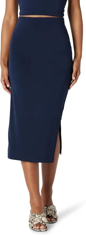 Amazon Essentials Women's Slim-Fit Ruched Matte Jersey Skirt (Top Sold Separately)