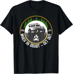 Cool Life in the Wild - Overlanding Camping Adventure T-Shirt