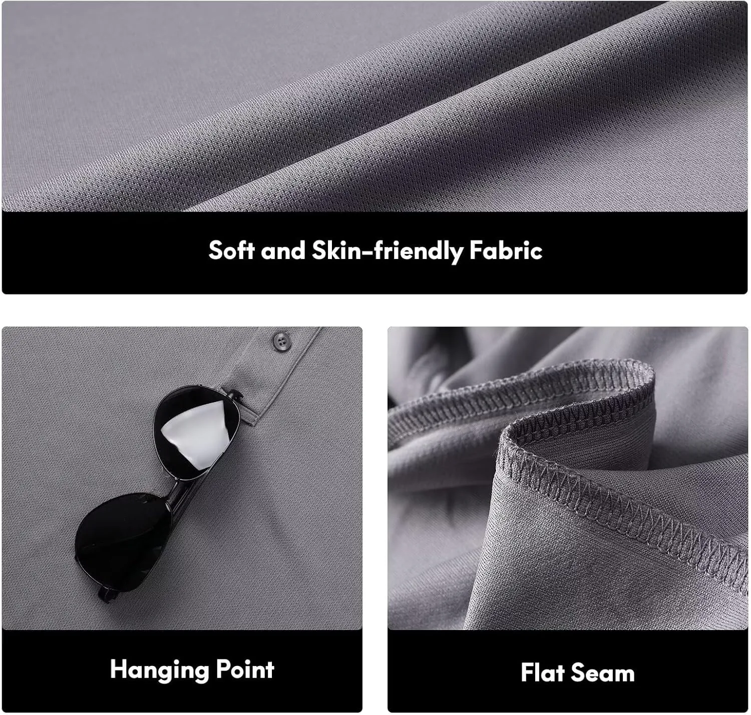 Haimont Polo Shirts for Men-Dry Fit Short Sleeve Collared Golf T-Shirts Business Casual Work Polos, Moisture Wicking