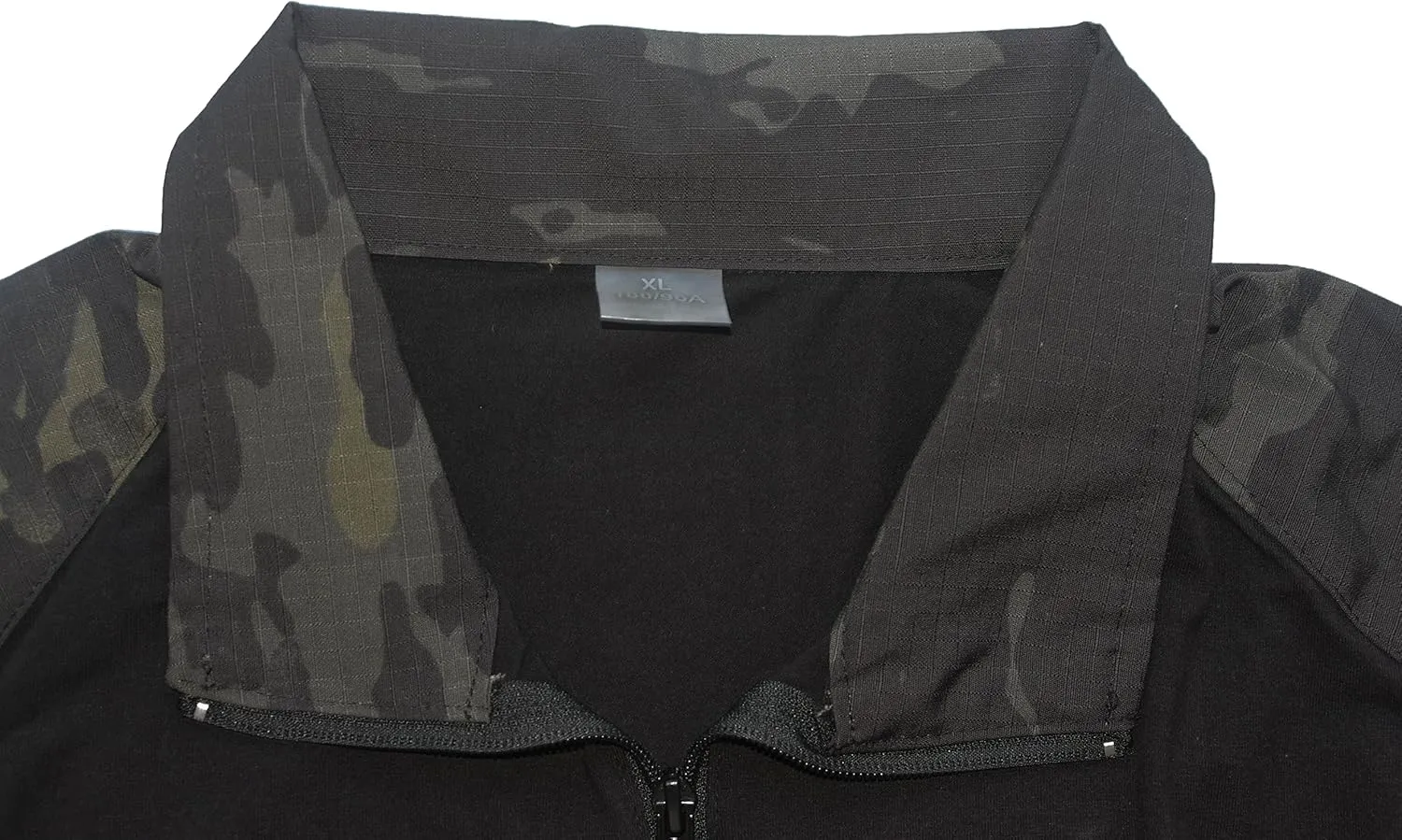 Men's Combat Airsoft Military Shirt 1/4 Zip Long Sleeve Slim Fit T-Shirts with Pockets