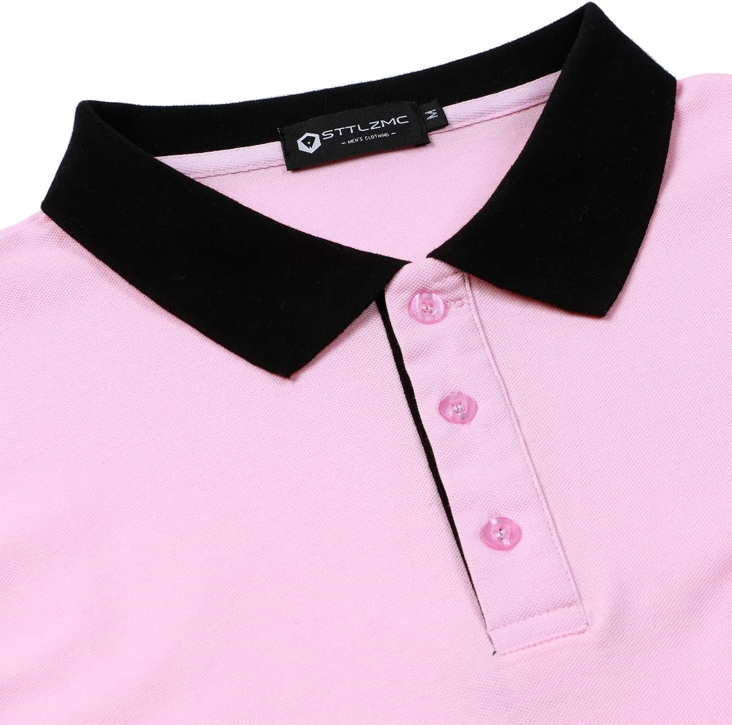 Polo Shirt for Men Long Sleeve Casual Basic Classic Golf Sport Cotton T-Shirt with Pocket