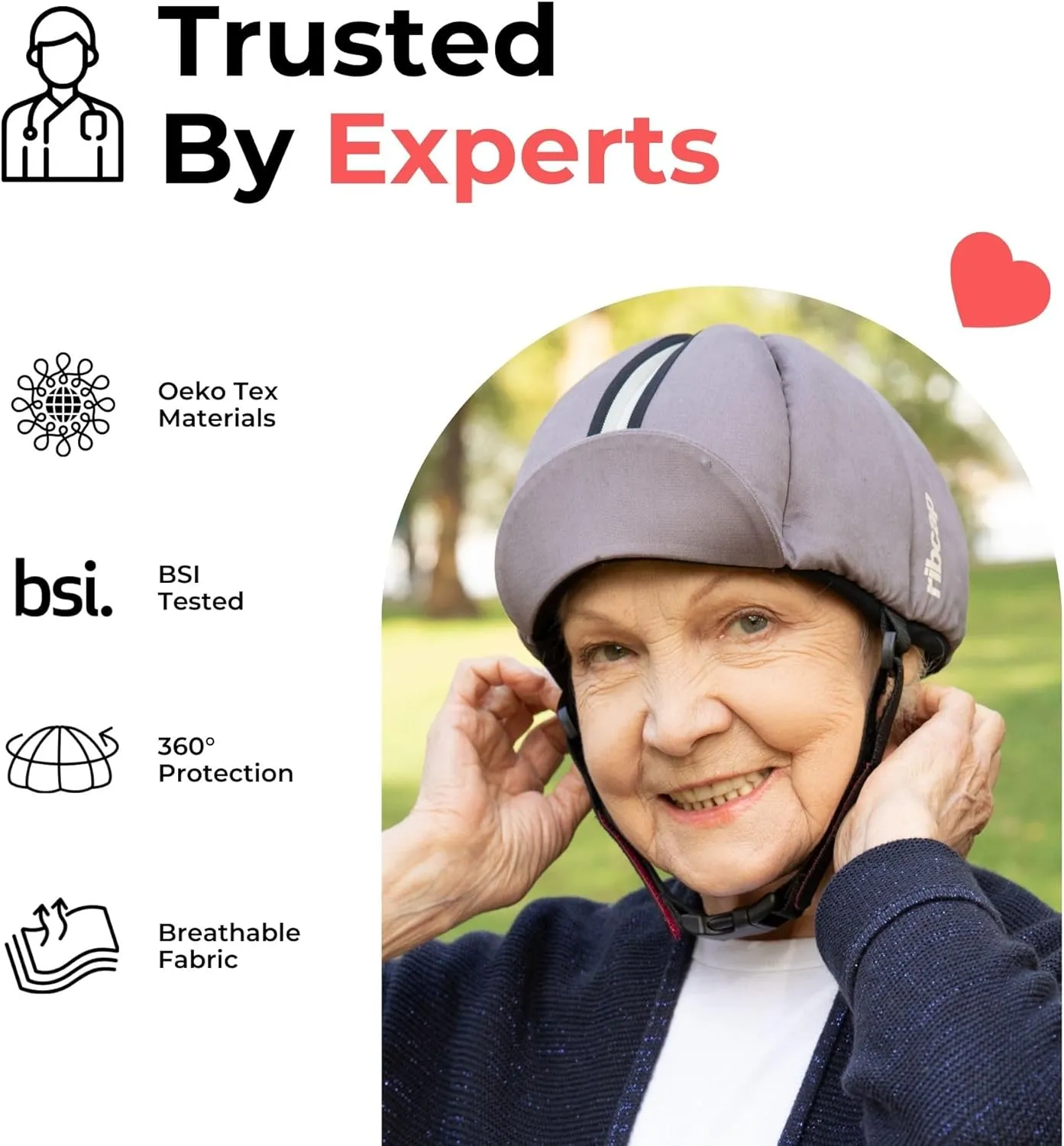 Ribcap Hardy Medical Grade Protective Helmet | Platin | Soft Helmet for Epilepsy | Protective Helmet for Seizures | Fashionable and No Stigma