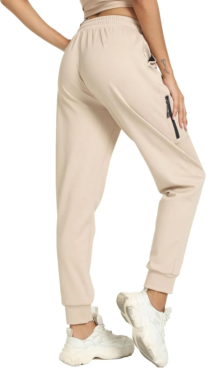 Rrosseyz Women Lightweight Joggers Pants with Pockets, Quick Dry Athletic Workout Soft Pant for Gym Running