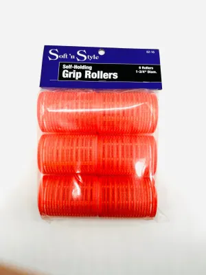 Self Grip Hair Rollers 1.75” Pink & 2.50” Long 6 pk
